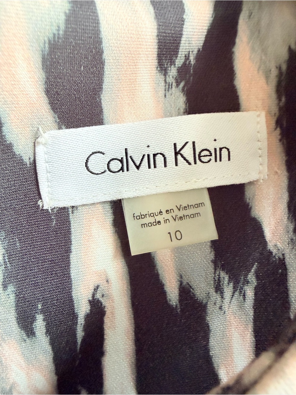 Calvin Klein Black & Cream Cold-Shoulder Swim Coverup Dress - Picture 5 of 10